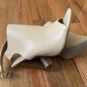 Heeled faux leather sandals. Size 10. Worn a handful of times